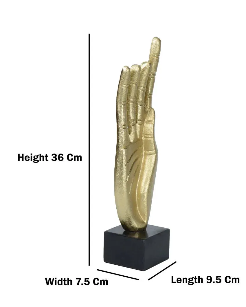 Palma Hand Gold Decor Sculpture | 4 x 3 x 14 inches
