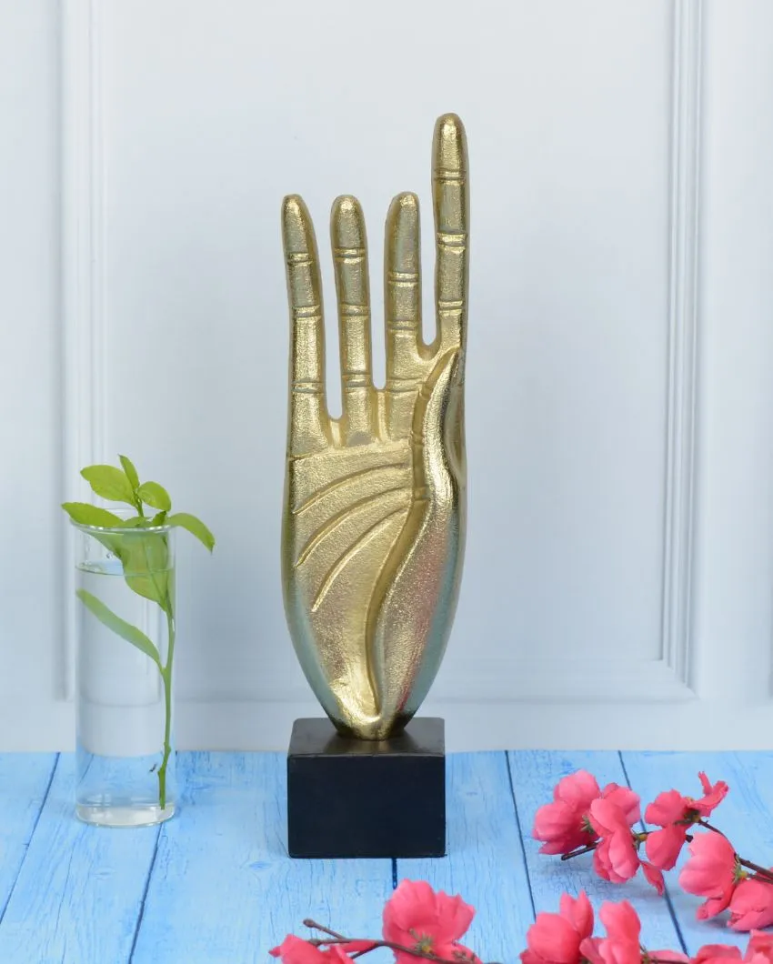 Palma Hand Gold Decor Sculpture | 4 x 3 x 14 inches