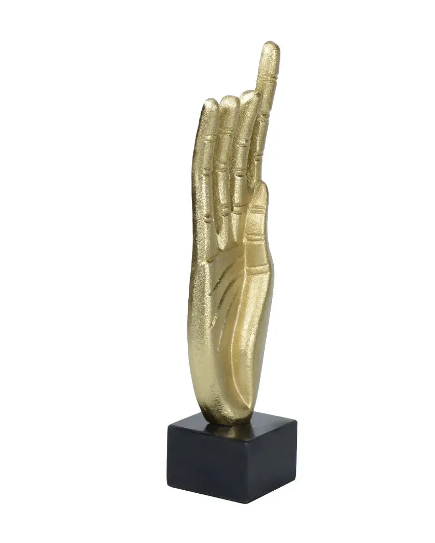 Palma Hand Gold Decor Sculpture | 4 x 3 x 14 inches