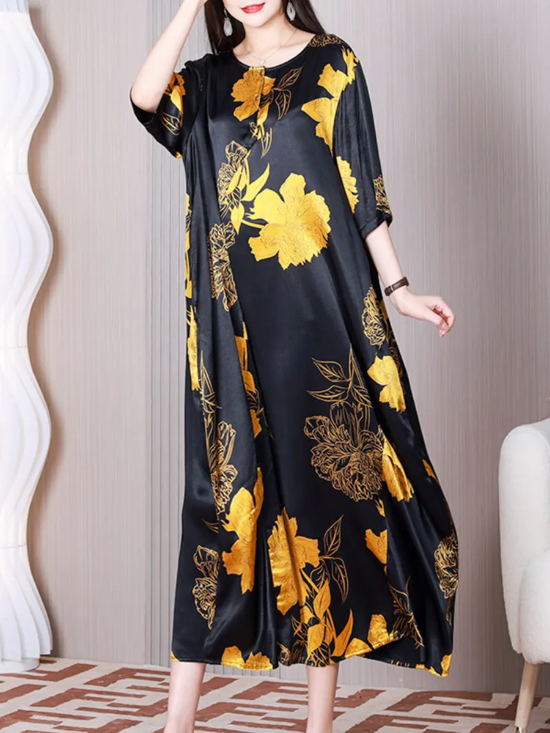 Piece Of Heart Women's Round Neck A-line Dress