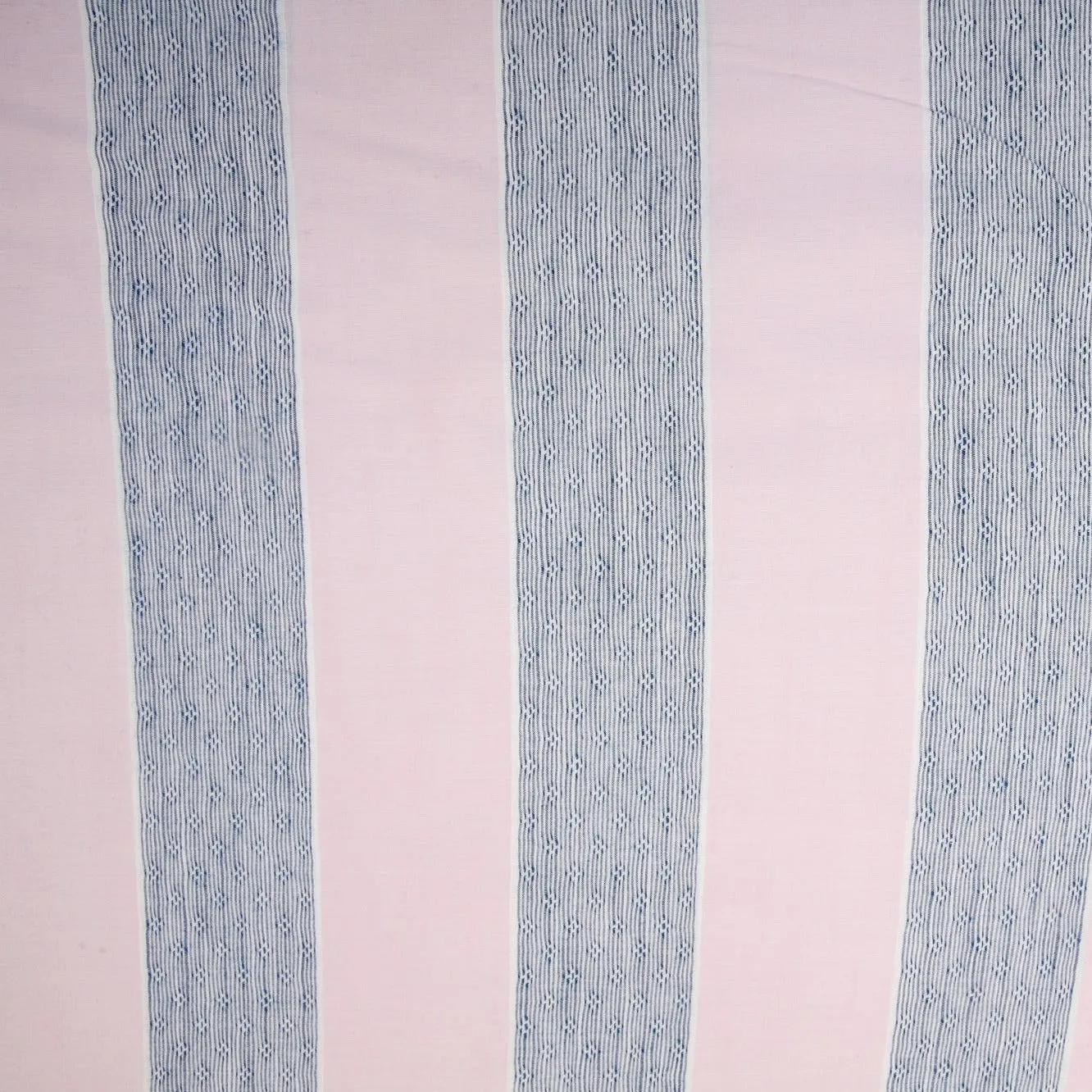 Pink Grey Stripes Yarn Dyed Cotton Fabric