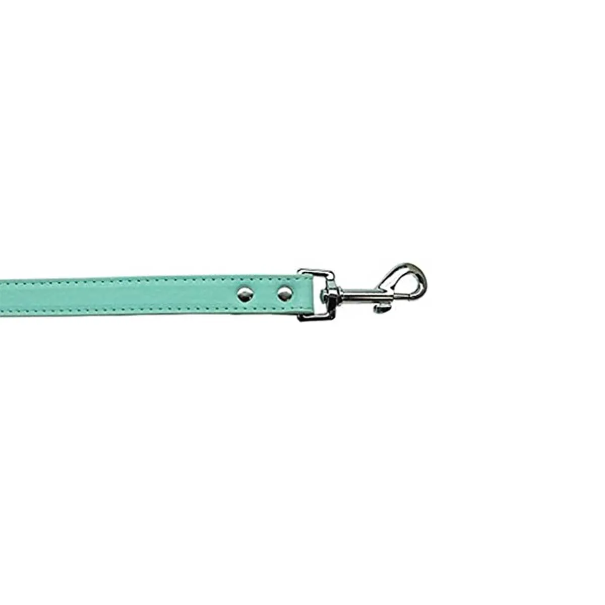 Plain Faux Leather Pet Leash in Aqua