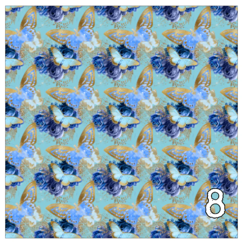 Printed Heat Transfer Vinyl HTV PAINTED BUTTERFLIES Pattern 12 x 12 inch sheet