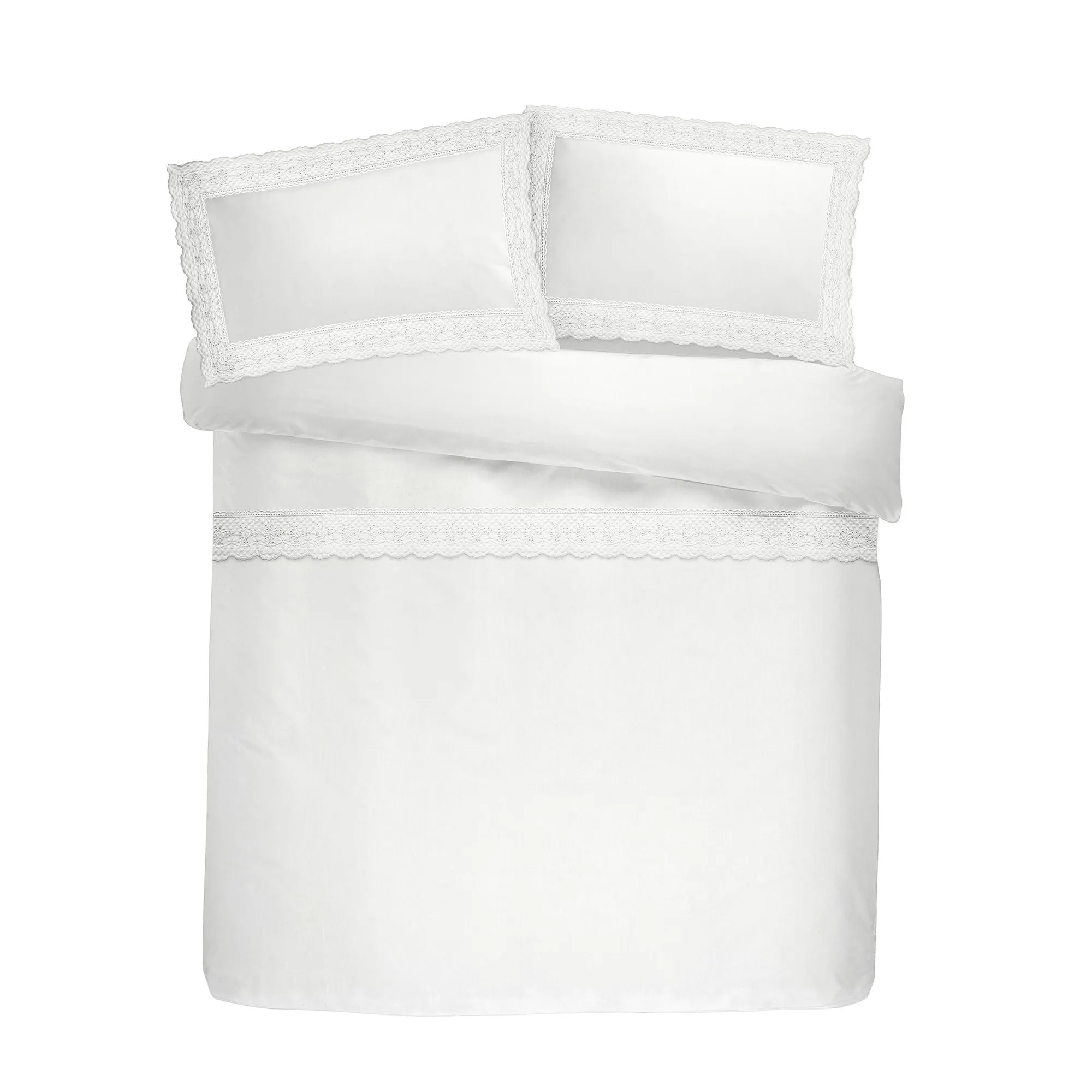 Renaissance Duvet Cover Set by Serene in White