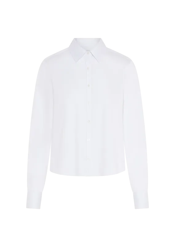 SIA COTTON STRETCH BLOUSE - WHITE