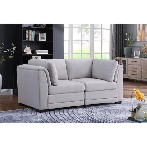 Sia Fabric Sofa for Living Room - Light Grey