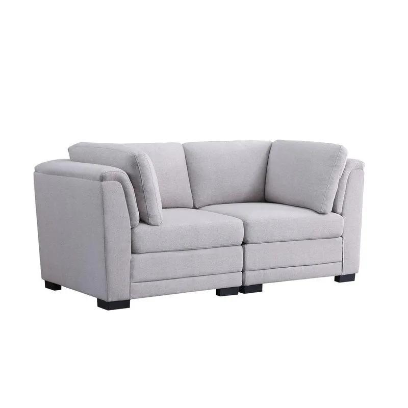 Sia Fabric Sofa for Living Room - Light Grey
