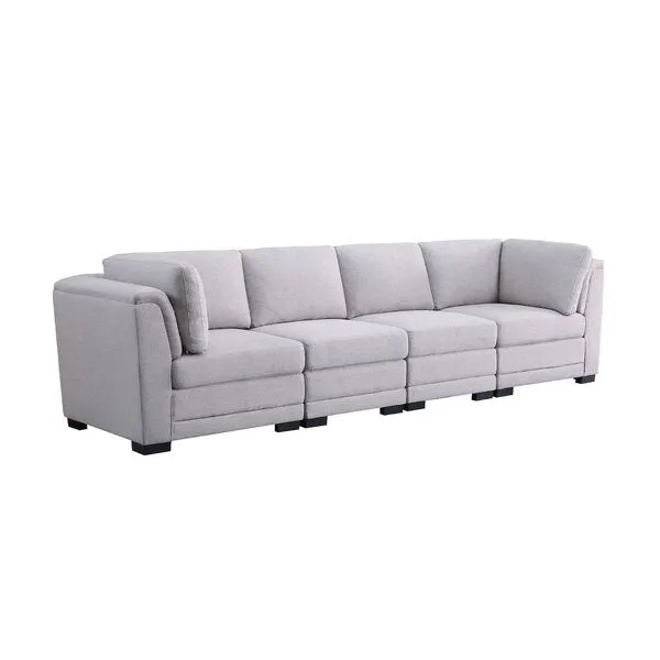 Sia Fabric Sofa for Living Room - Light Grey
