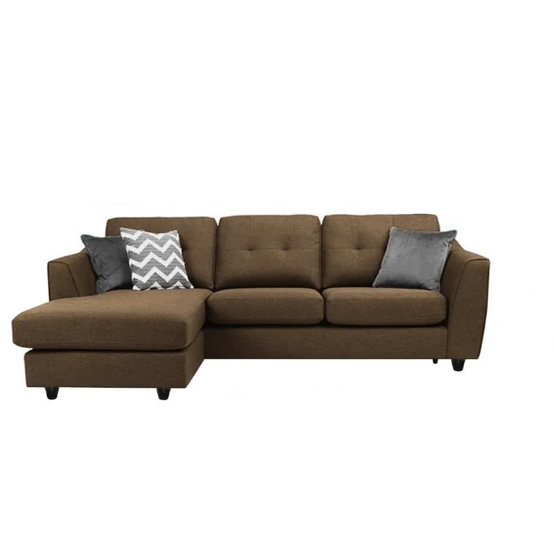 Silvia 4 Seater Fabric L Shape Sofa For Living Room