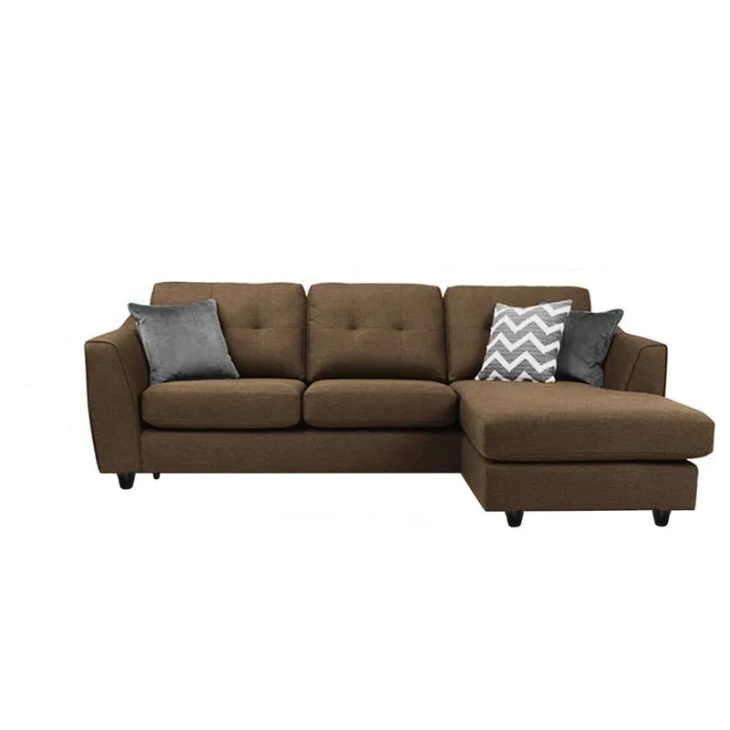 Silvia 4 Seater Fabric L Shape Sofa For Living Room