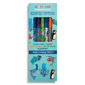 Snifty Set of 5 Pencils with Scented Toppers