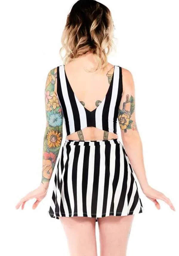 Stripes [Black/White] | SWIM SKIRT**