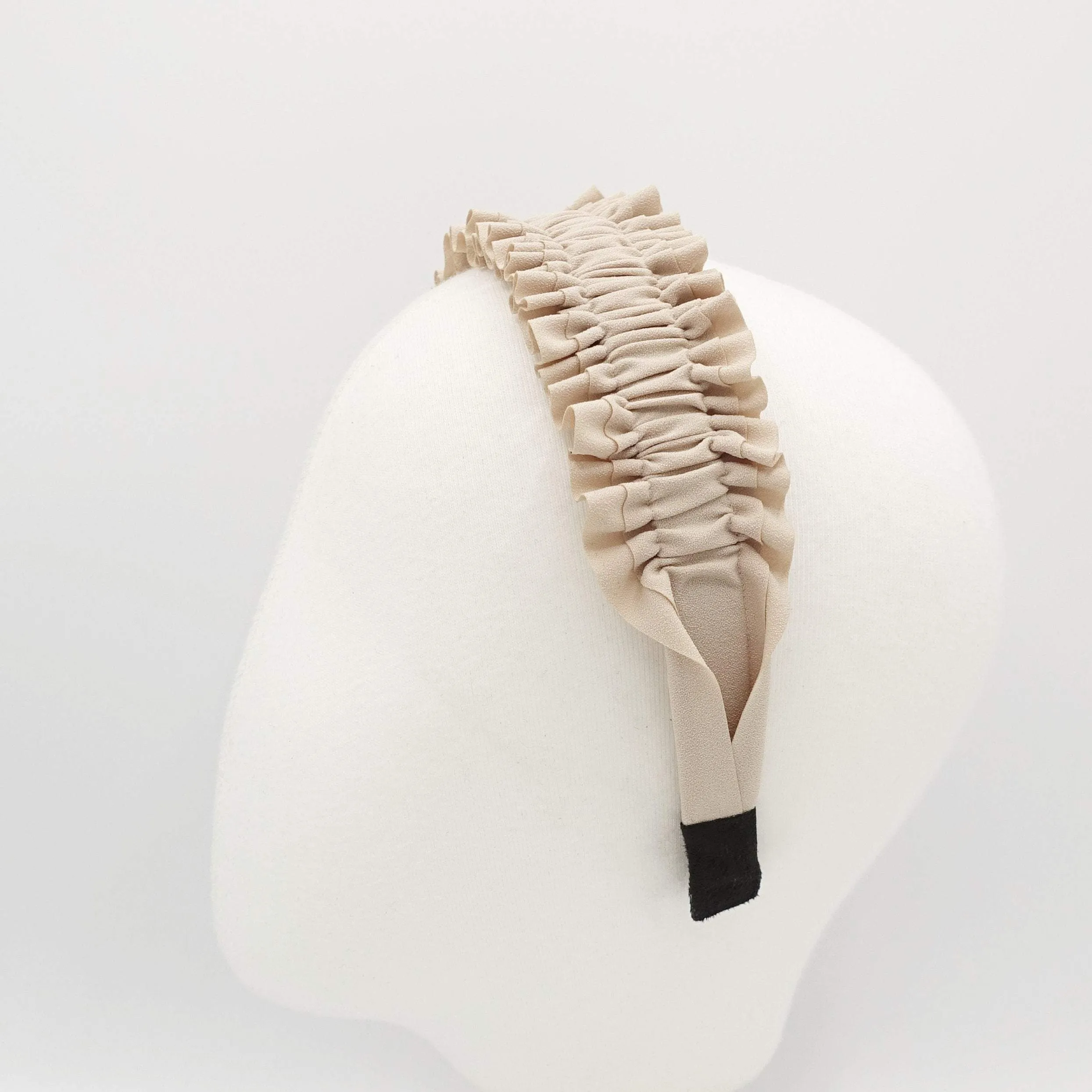 thin pleated sewn headband quality hairband hair accessory for women