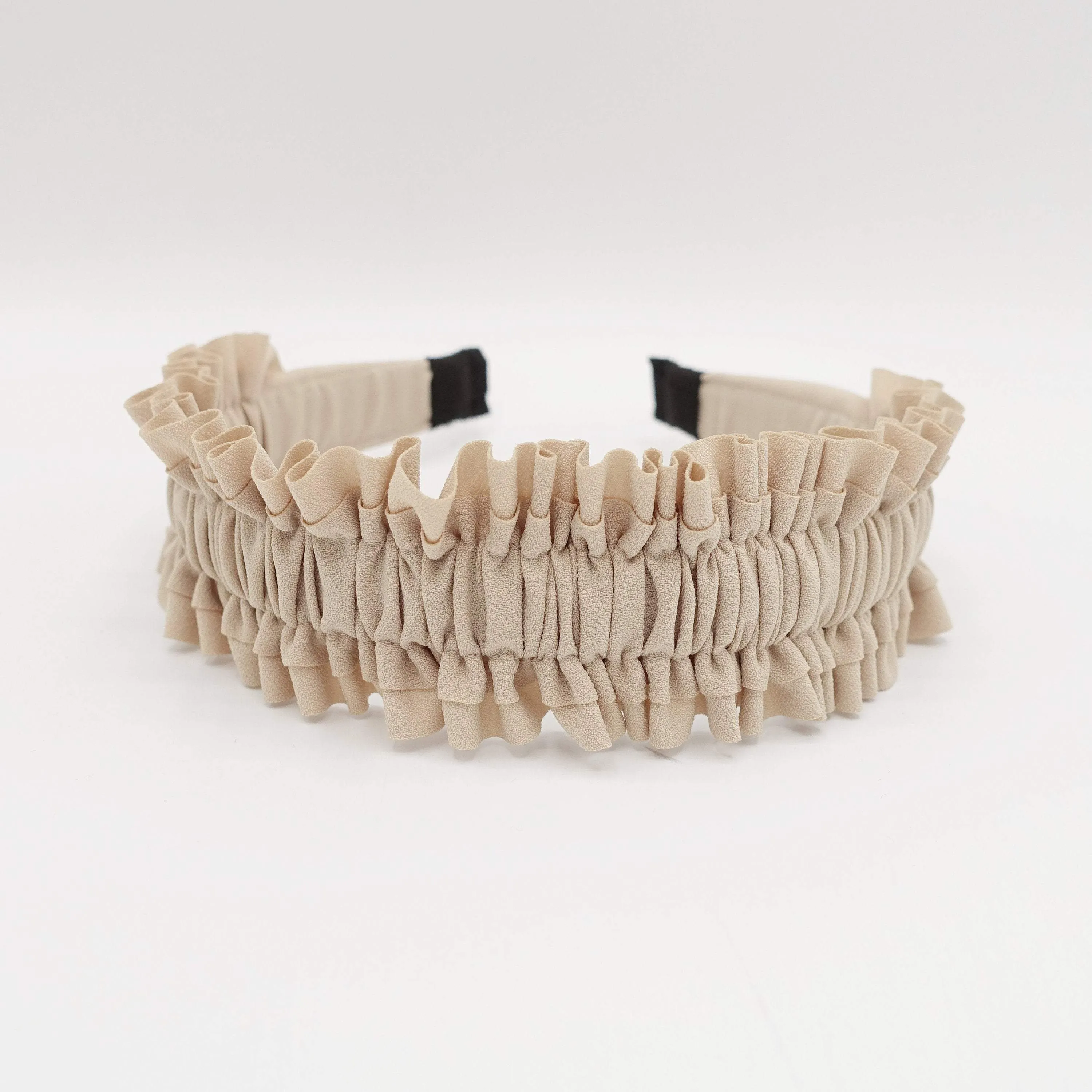 thin pleated sewn headband quality hairband hair accessory for women