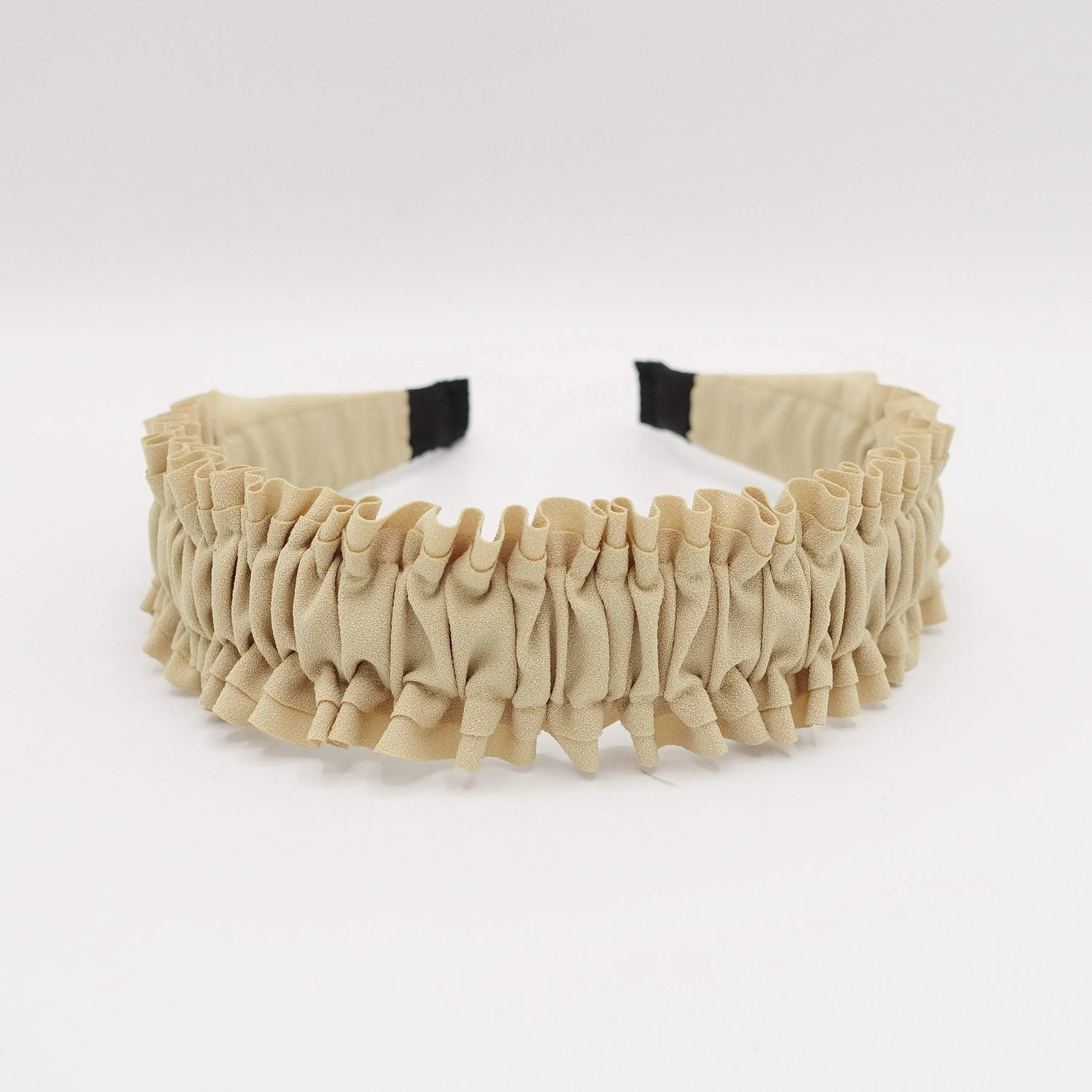 thin pleated sewn headband quality hairband hair accessory for women