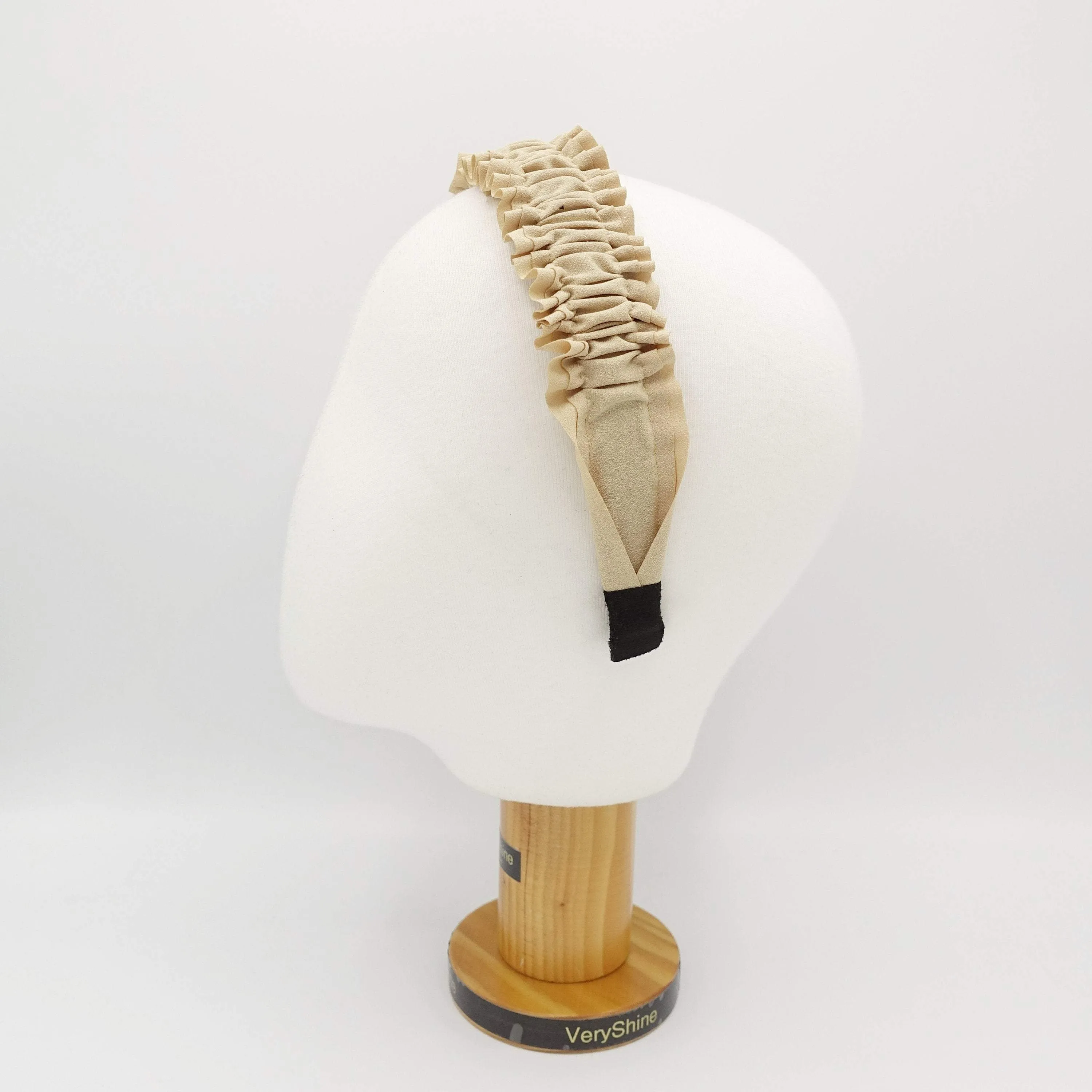 thin pleated sewn headband quality hairband hair accessory for women