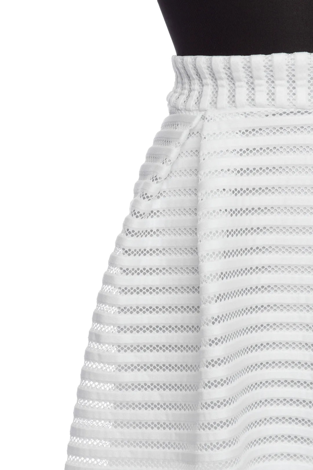 White Scuba Plus Skirt