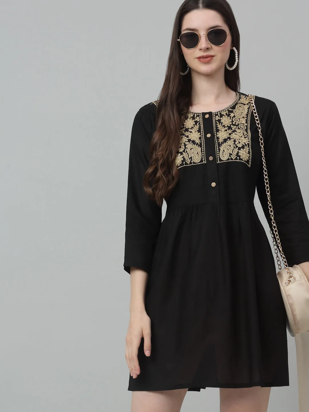 Women'S Embroidered A-Line Dress