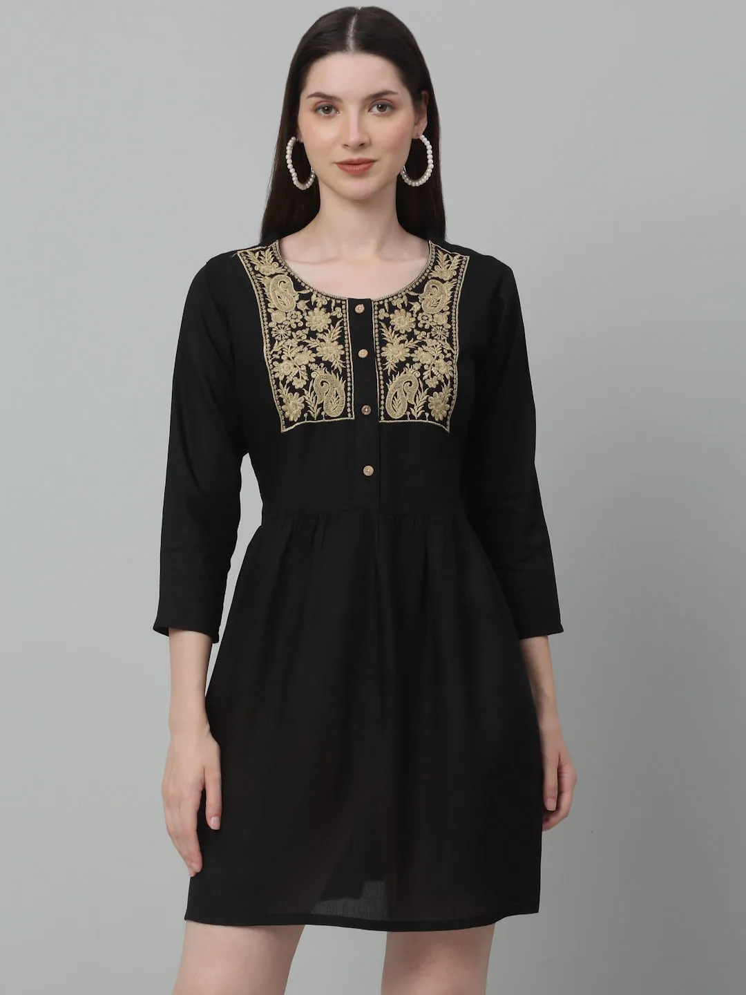 Women'S Embroidered A-Line Dress