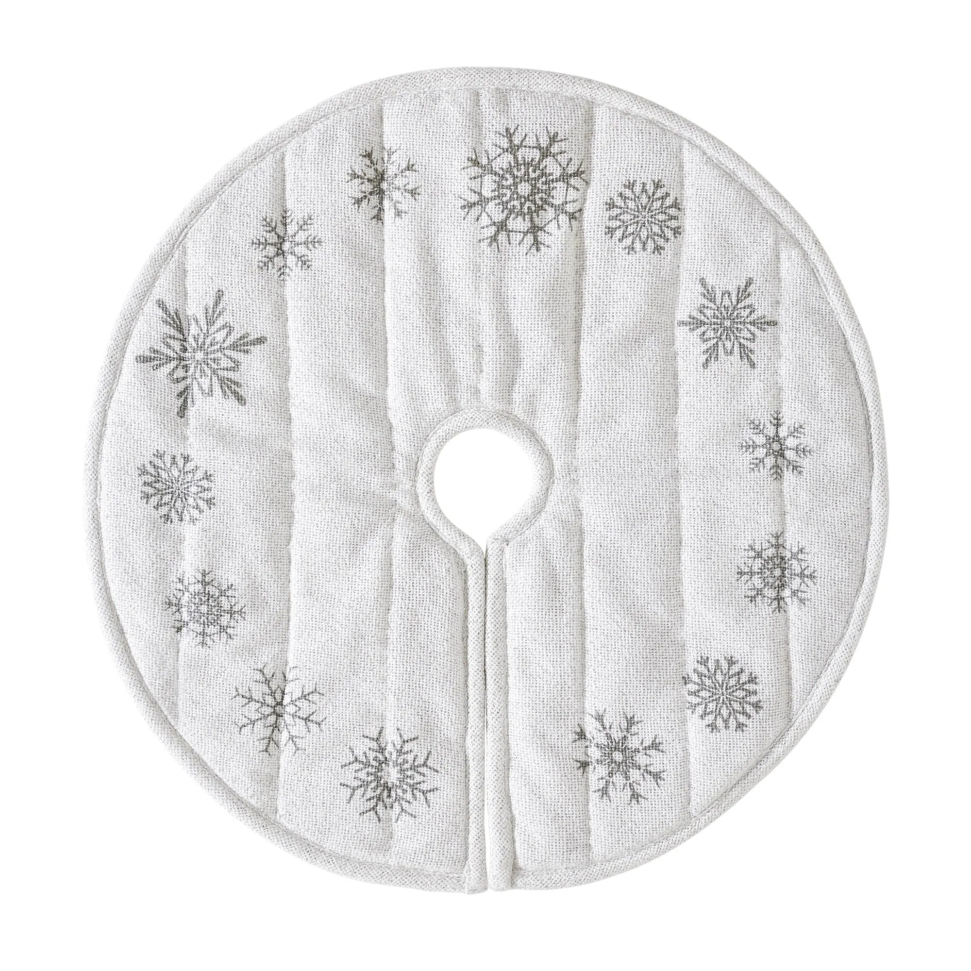 Yuletide Burlap Antique White Snowflake Tree Skirt